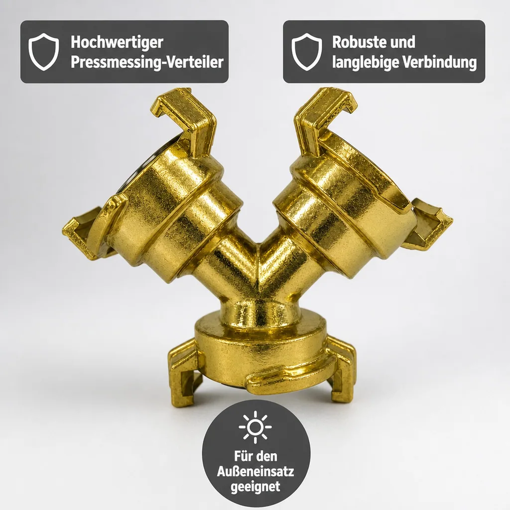 Y Verteiler, Messing Y Verteiler, Schnellkupplung, Universal