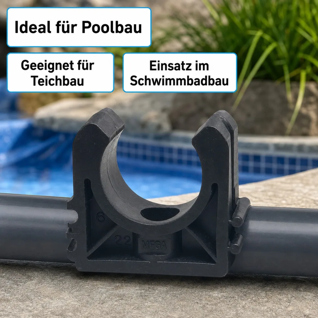 PVC Rohr 32mm, Rohrklemme 32mmshop, PVC Fittings