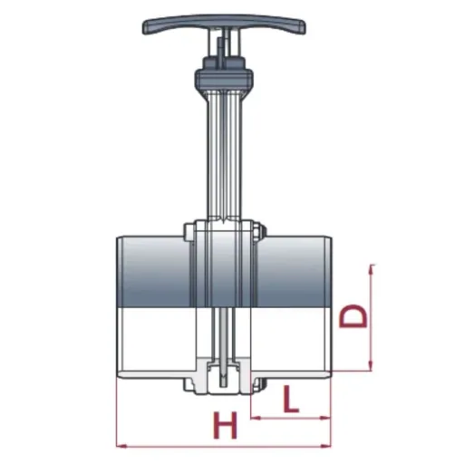 Zugschieber 50mm, PVC Zugschieber, Schieber Teich, Absperrschieber