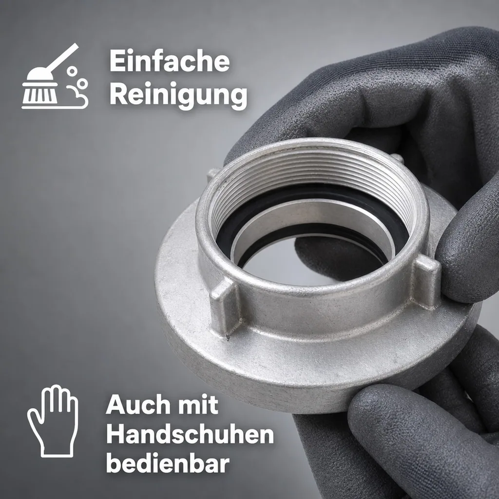 Storz Kupplung, Feuerwehrkupplung, B Kupplung, Festkupplung, mit Innengewinde