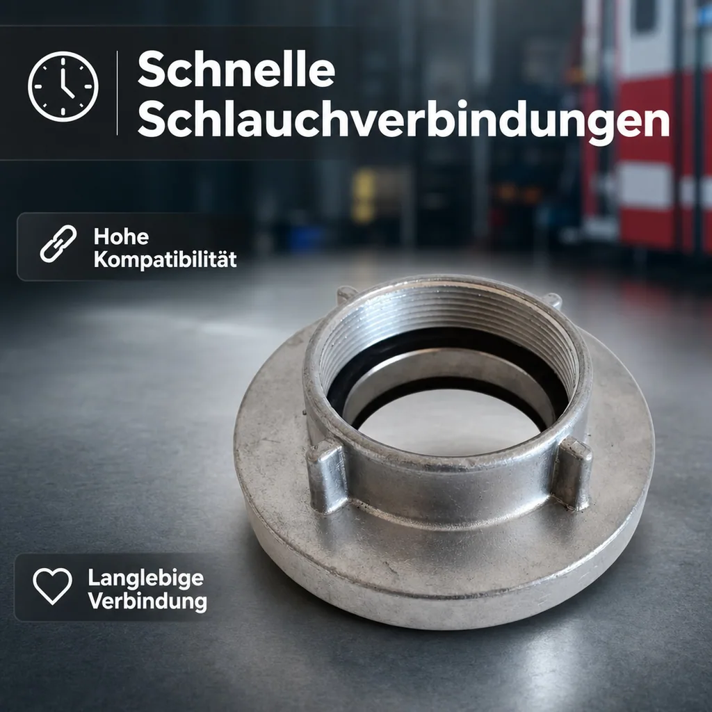 Storz Kupplung, Feuerwehrkupplung, B Kupplung, Festkupplung, mit Innengewinde