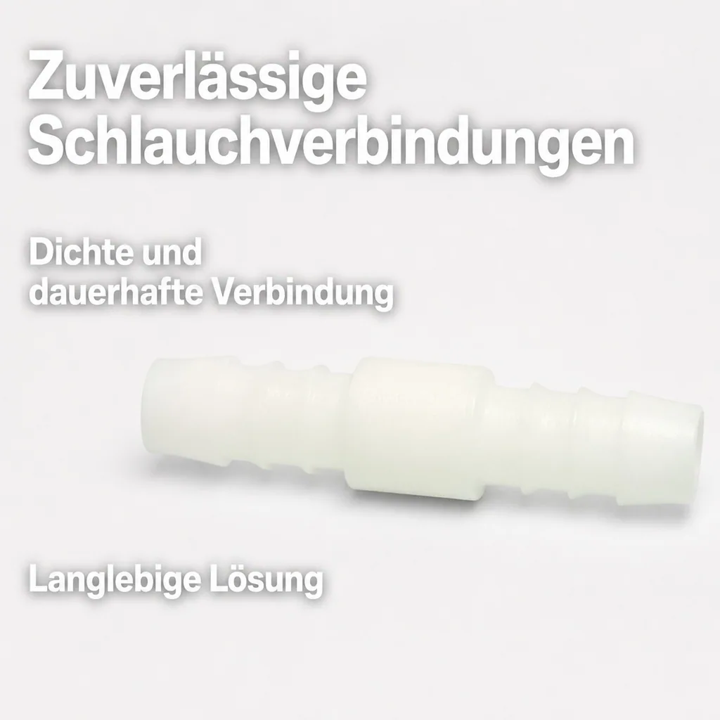 Schlauchverbinder 14mm, Kunststoff Schlauchverbinder, Tülle