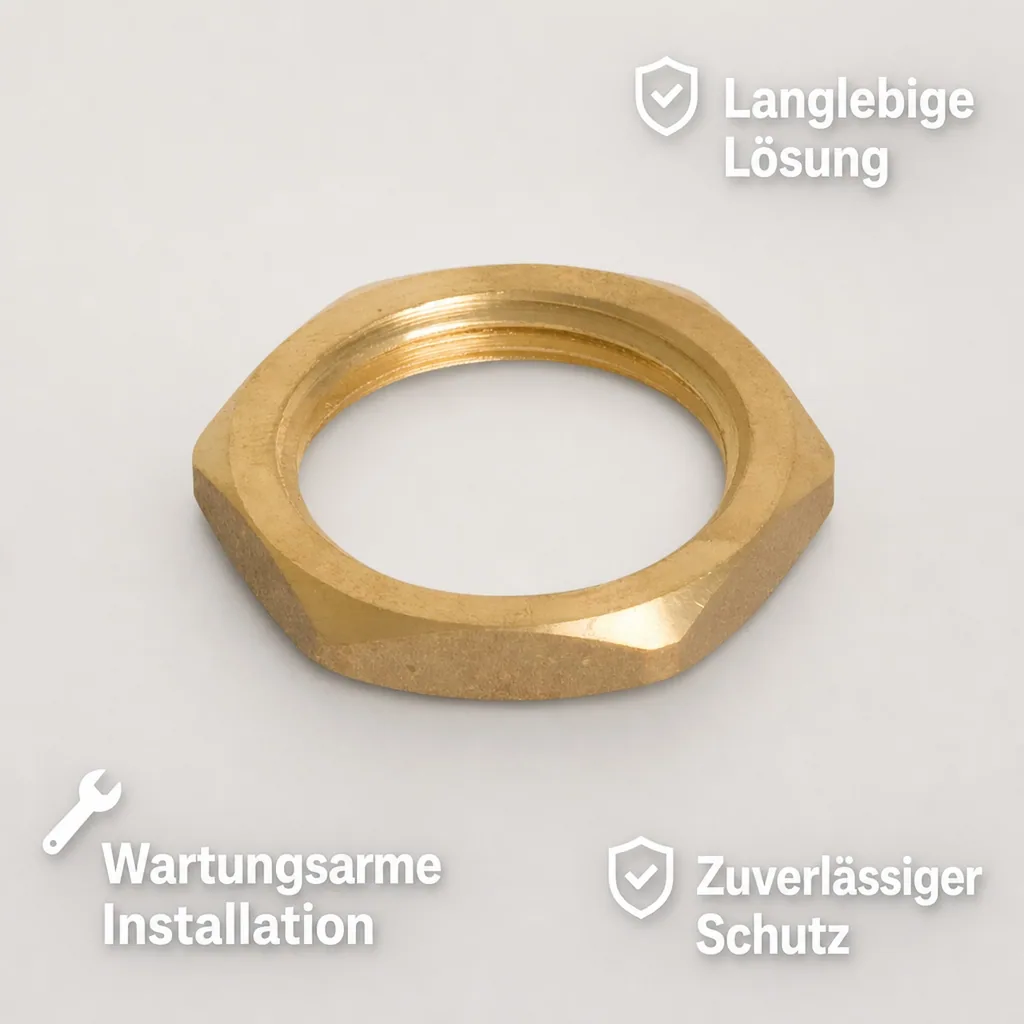 Messingfitting, Gegenmutter Messing, Gewindefitting 3/4 Zoll IG
