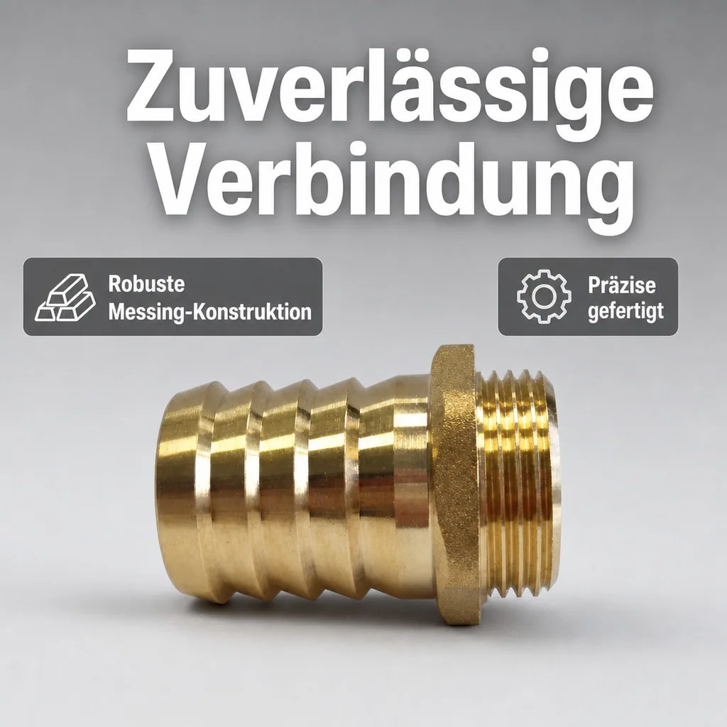 Schlauchstutzen Messing 3/4" AG - 19 mm