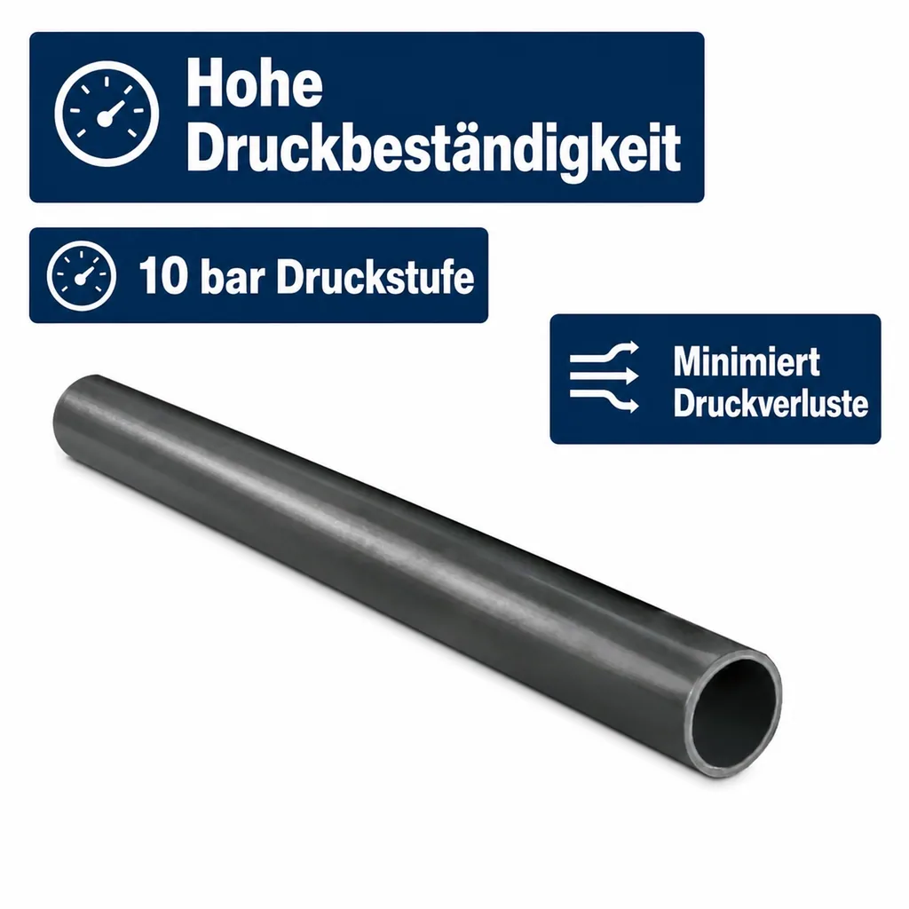 PVC Rohr 63mm, PVC-U Druckrohr 1m, 10bar