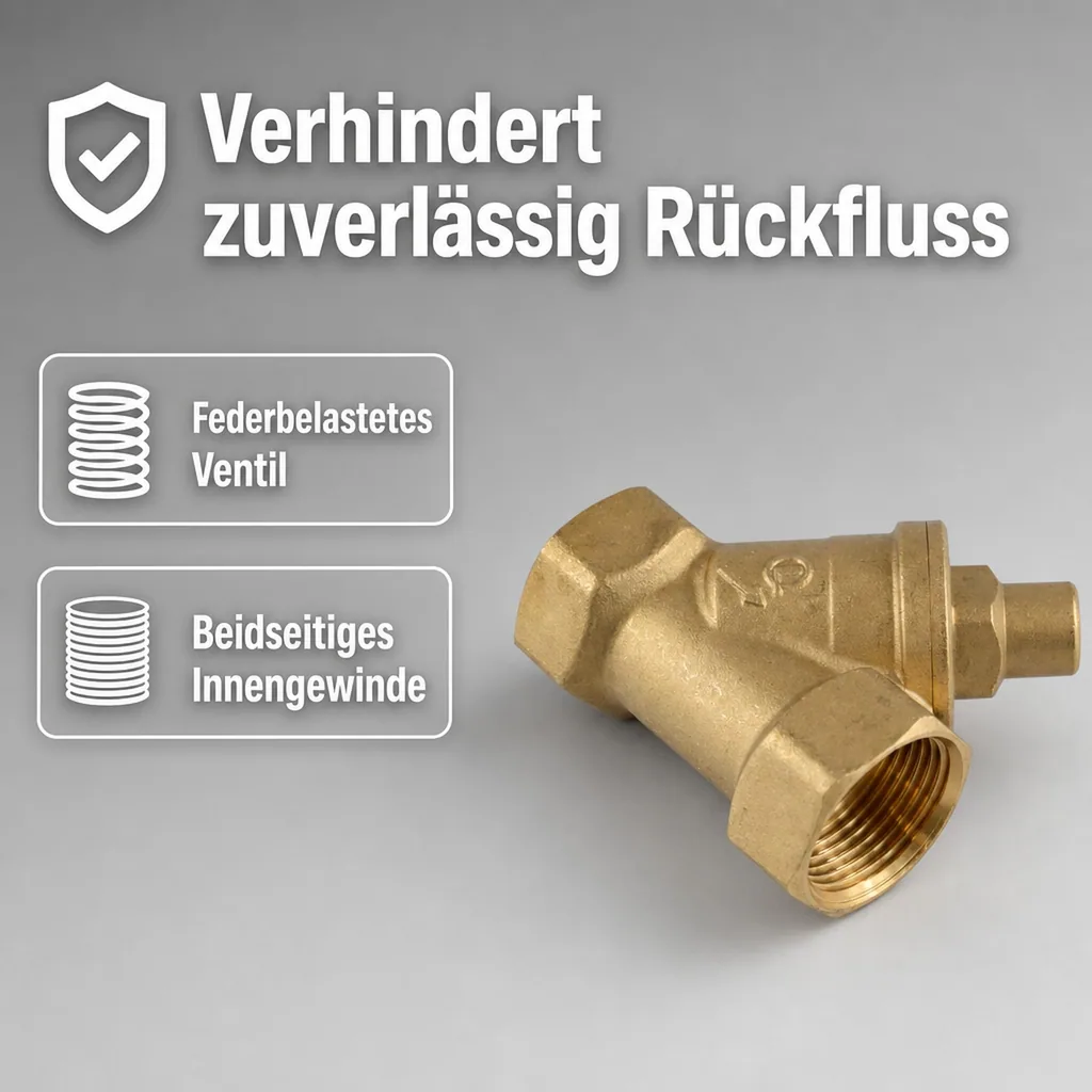 Rückschlagventil 2 Zoll, Schrägsitzventil, Innengewinde
