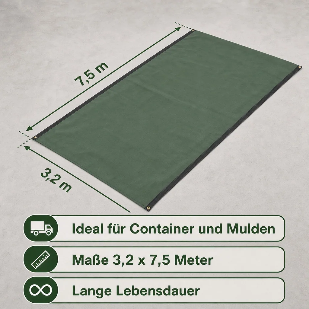 Anhängernetz, Containernetz, PE-Monofilgewebe, 3,2 x 7,5 m (24m²)