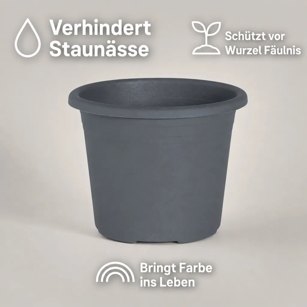 Blumentopf CYLINDRO ca. Ø 16 cm, 1,4 Liter, anthrazit
