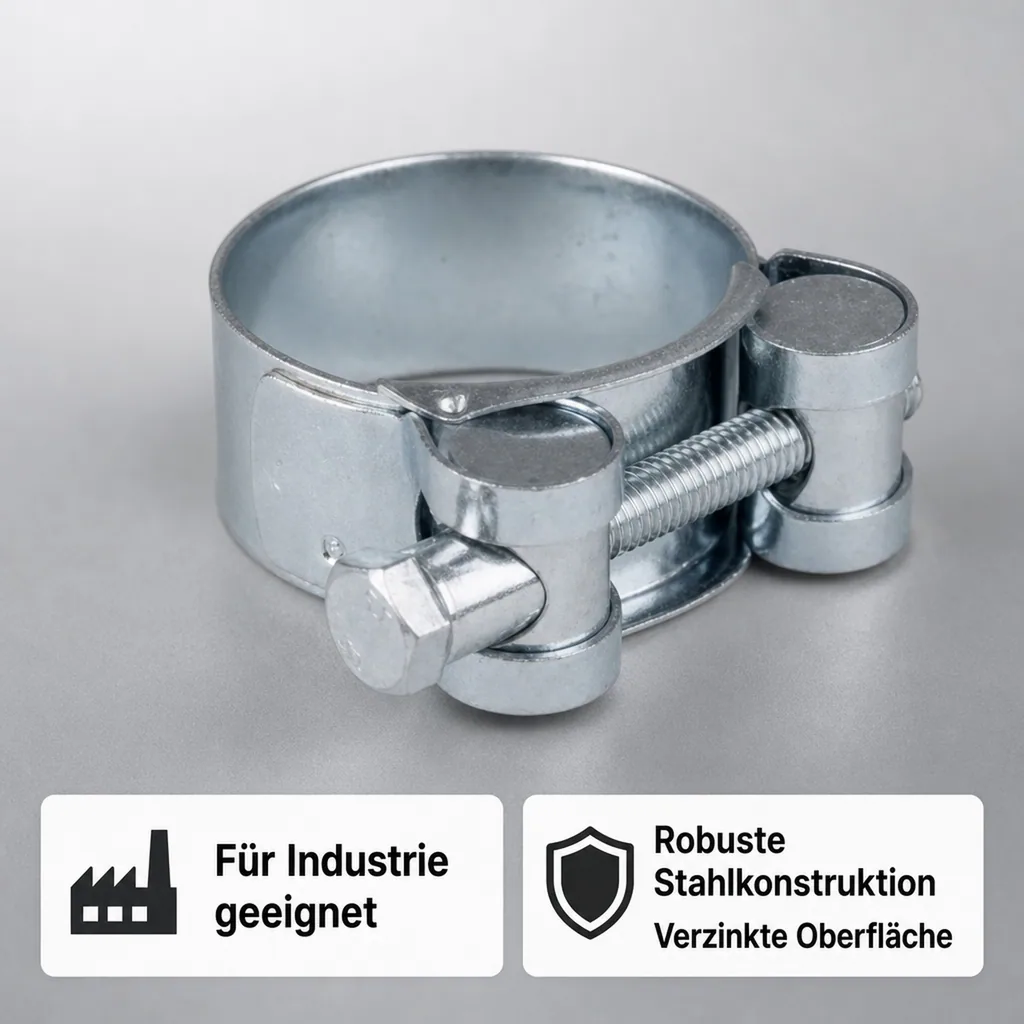 Schlauchschelle, Gelenkbolzenschelle 26-28mm, Stahl verzinkt