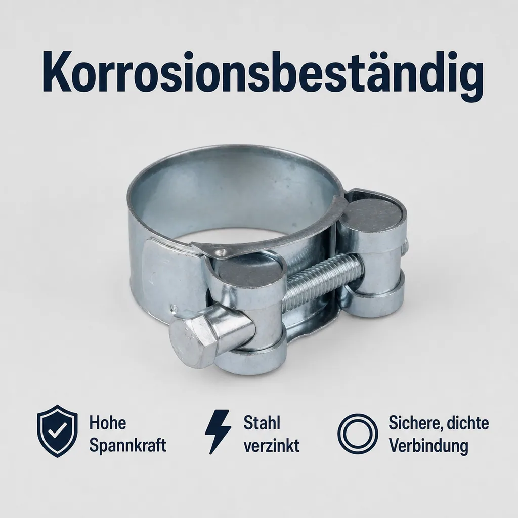 Schlauchschelle, Gelenkbolzenschelle 26-28mm, Stahl verzinkt