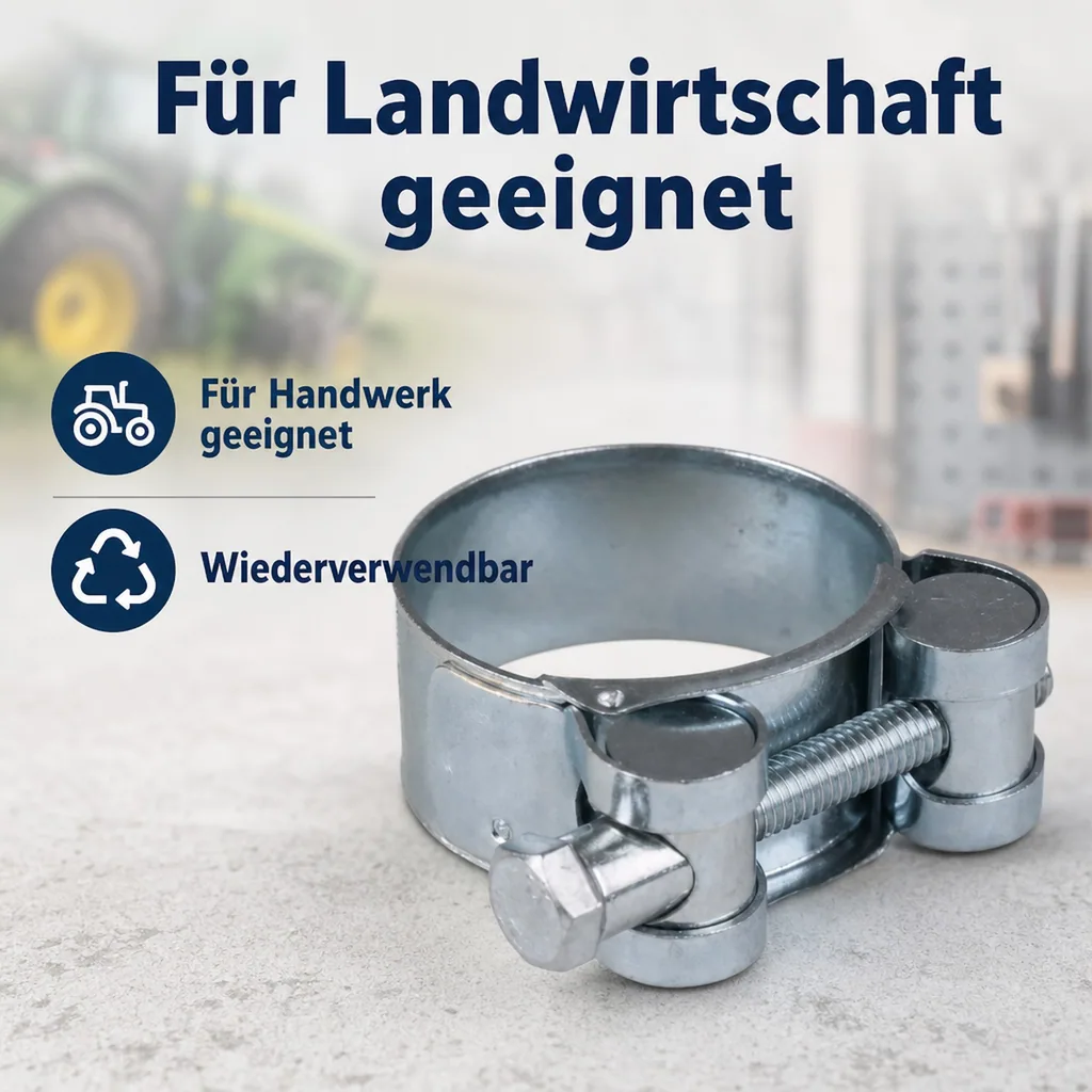 Schlauchschelle, Gelenkbolzenschelle 26-28mm, Stahl verzinkt