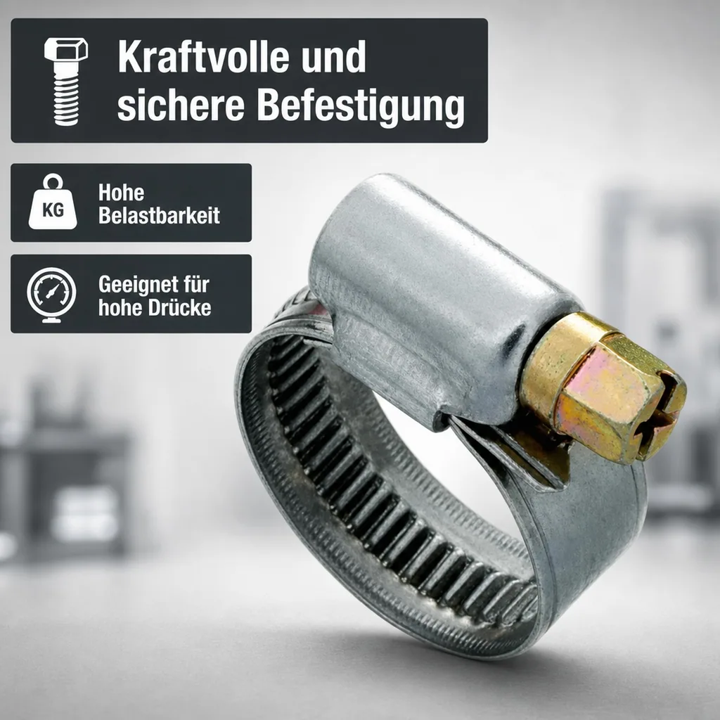 Schlauchschellen Edelstahl, 70-90 mm, W4, DIN 3017