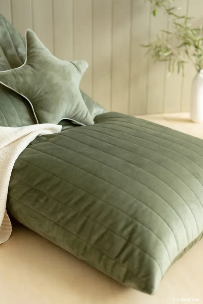 Nobodinoz Sitzsack "Essaouira" Samt olivgrün