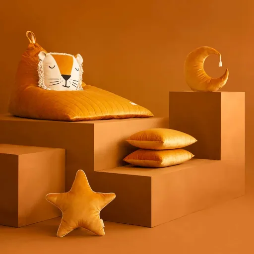 Nobodinoz Sitzsack "Essaouira" Savanna Samt gelb