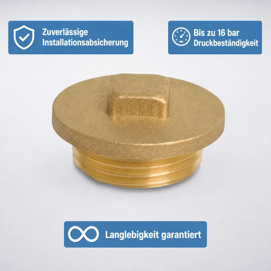 Messing Stopfen, Gewinde Stopfen, 3/8 Zoll, Heizung, Wasserleitung