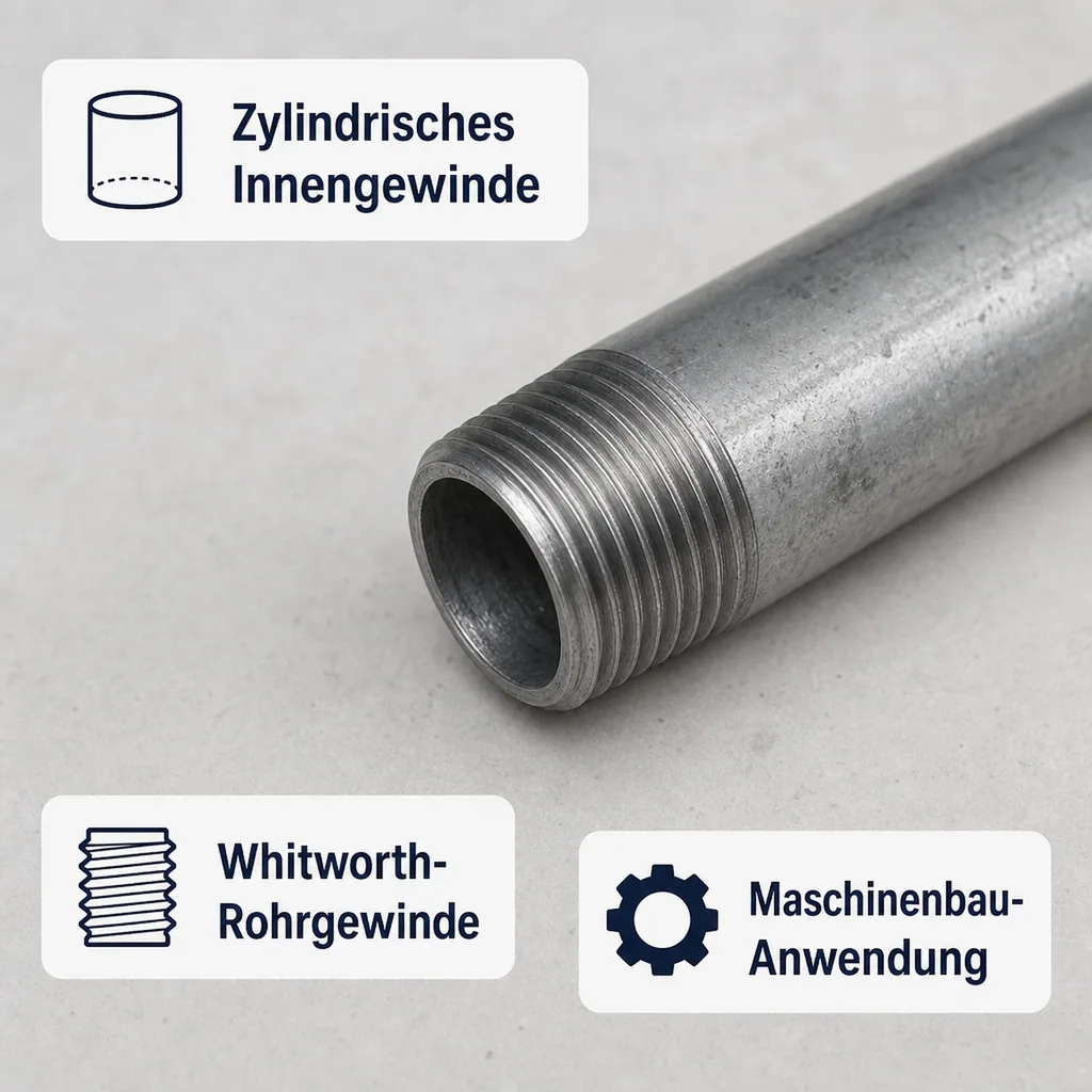 Gewindefitting Rohrnippel verzinkt 1 1/4" AG x 1 1/4" AG 120 mm
