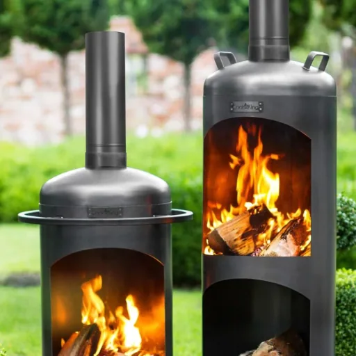 Gartenkamin Abdeckung, Schutzhülle 40x110cm, Kaminabdeckung