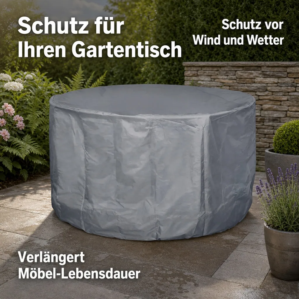 Schutzhülle Tisch, Gartentisch, Abdeckplane, 125x83 cm, wetterfest