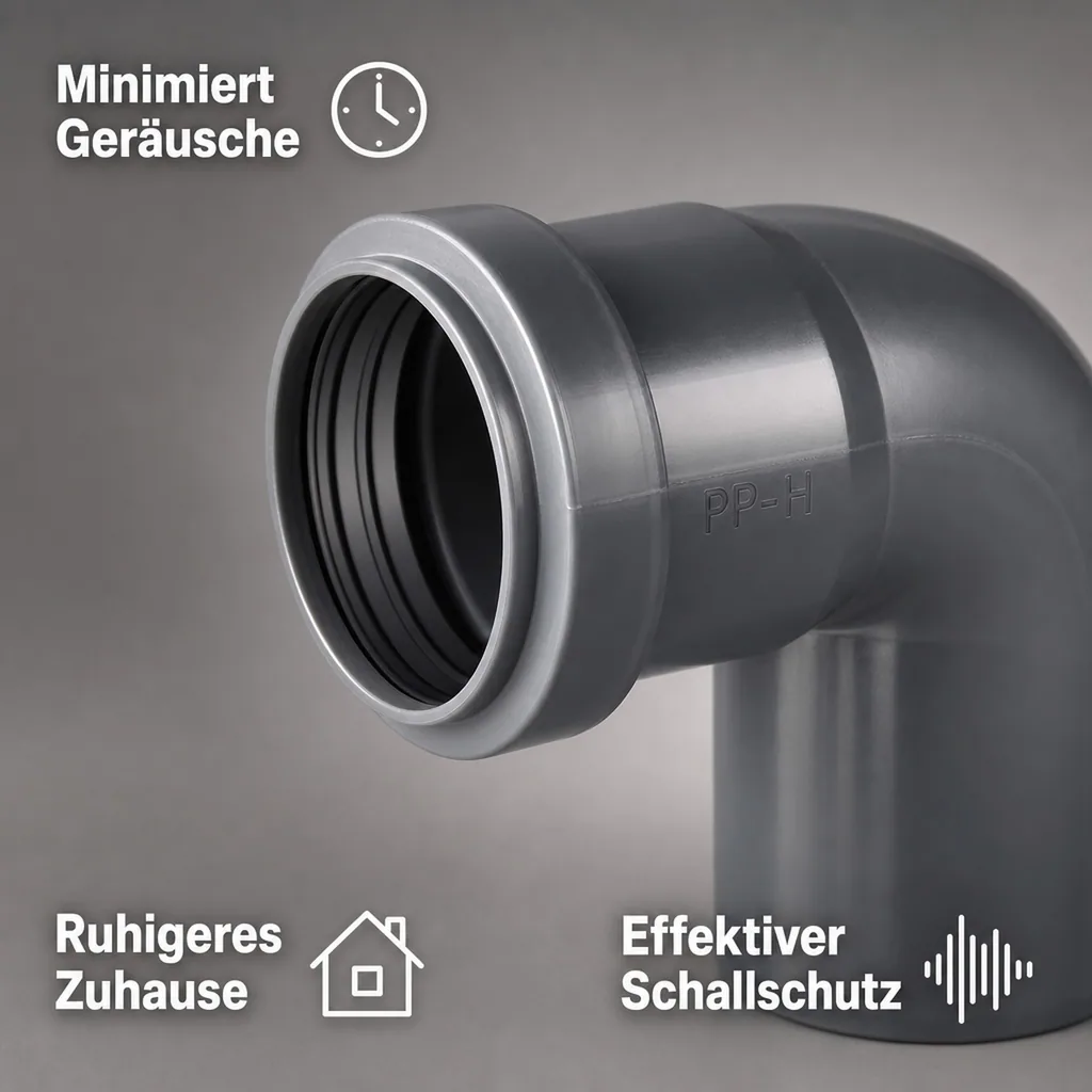 HT Rohr Bogen, DN 160, 87 Grad, Abwasserbogen