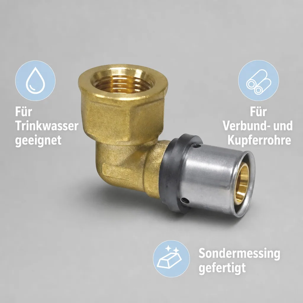 Pressfitting Übergangswinkel 20 x 2 - 1/2" IG