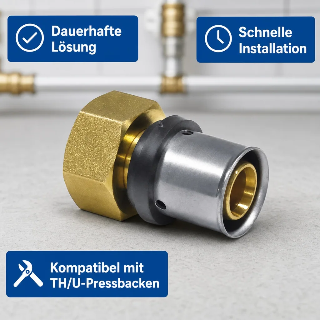 Pressfitting Übergang, 16mm, 1/2 Zoll IG