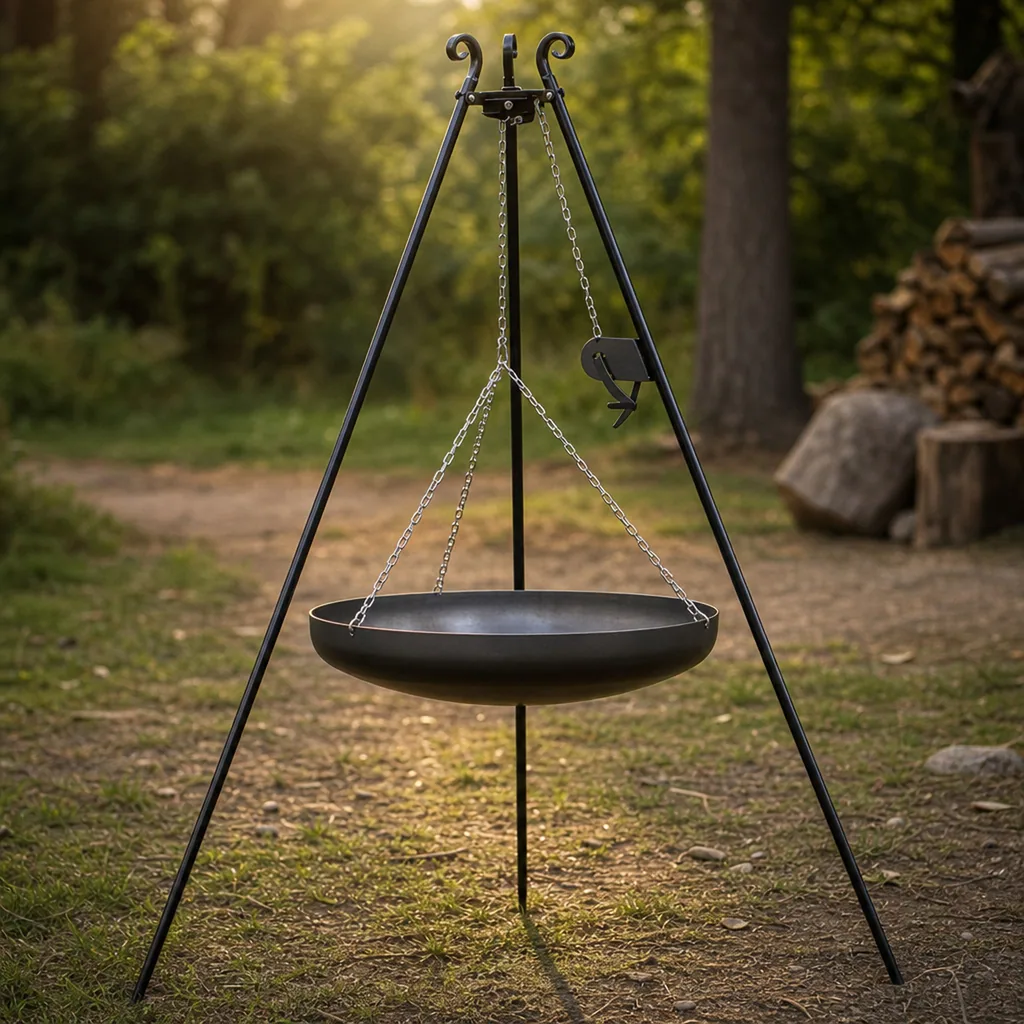 Wok - Pfanne aus Naturstahl 60 cm