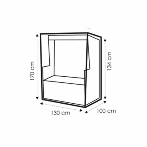 Strandkorb Schutzhülle, transparent, 130x100x170/134cm