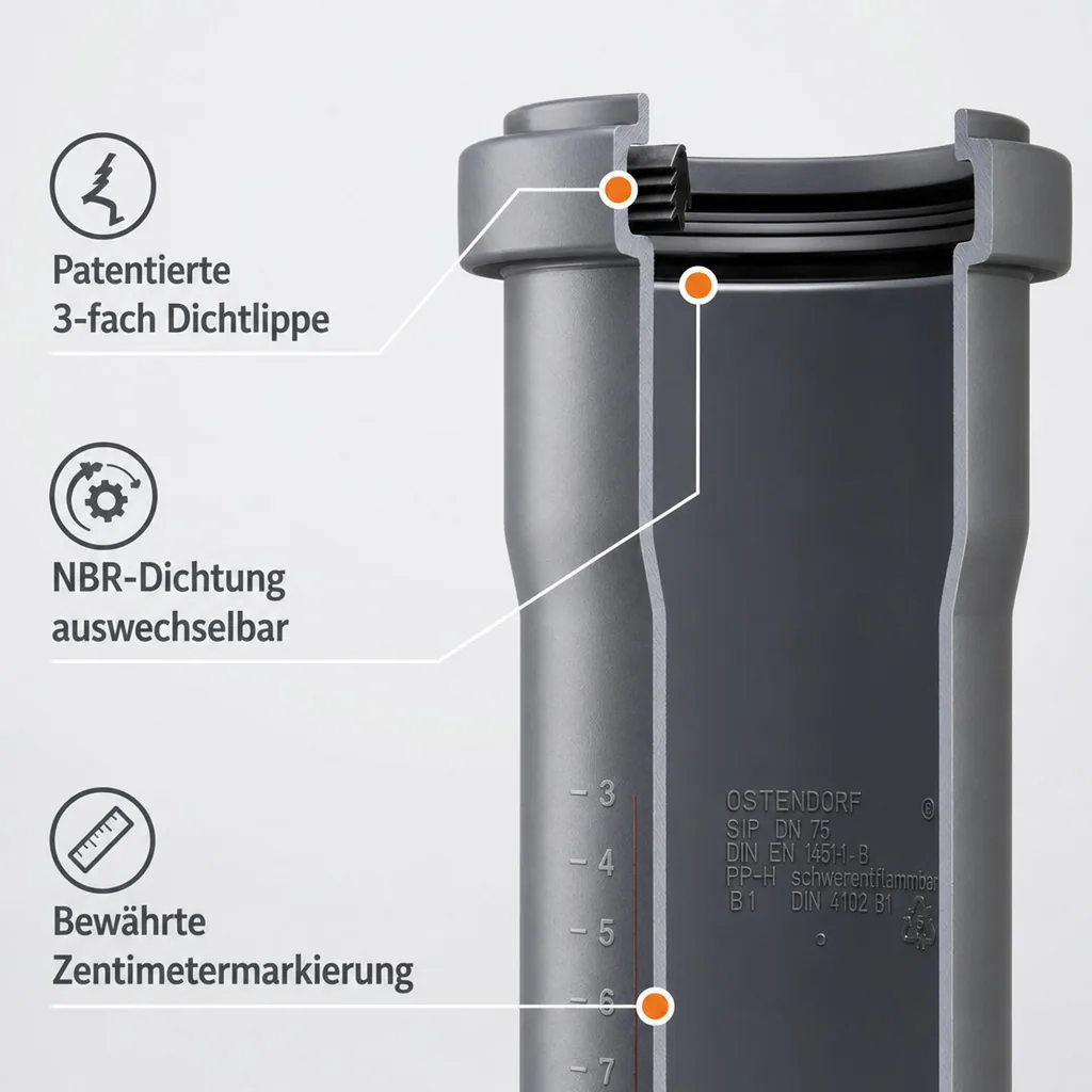 HTsafeU Überschiebmuffe DN/OD 75
