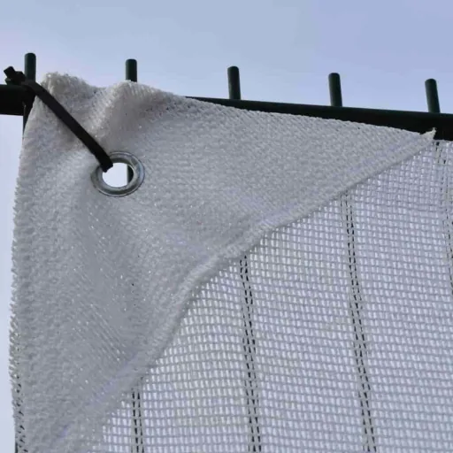 Bauzaunplane, Bauzaunnetz weiß, 1,80m x 3,45m, Bauzaunblende