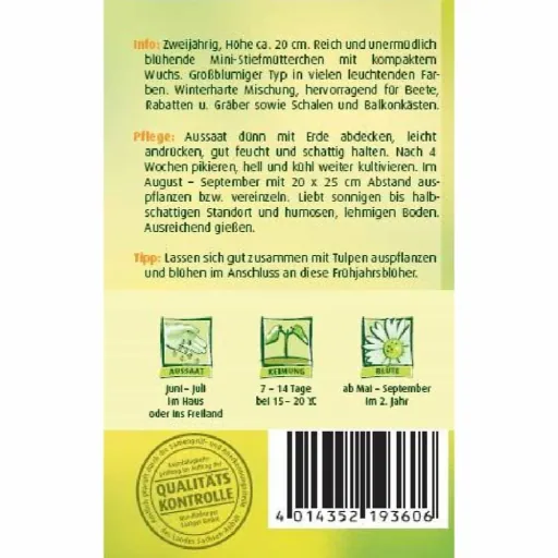 Hornveilchen, Hybrid-Mischung, Mini Stiefmütterchen, zweijährig