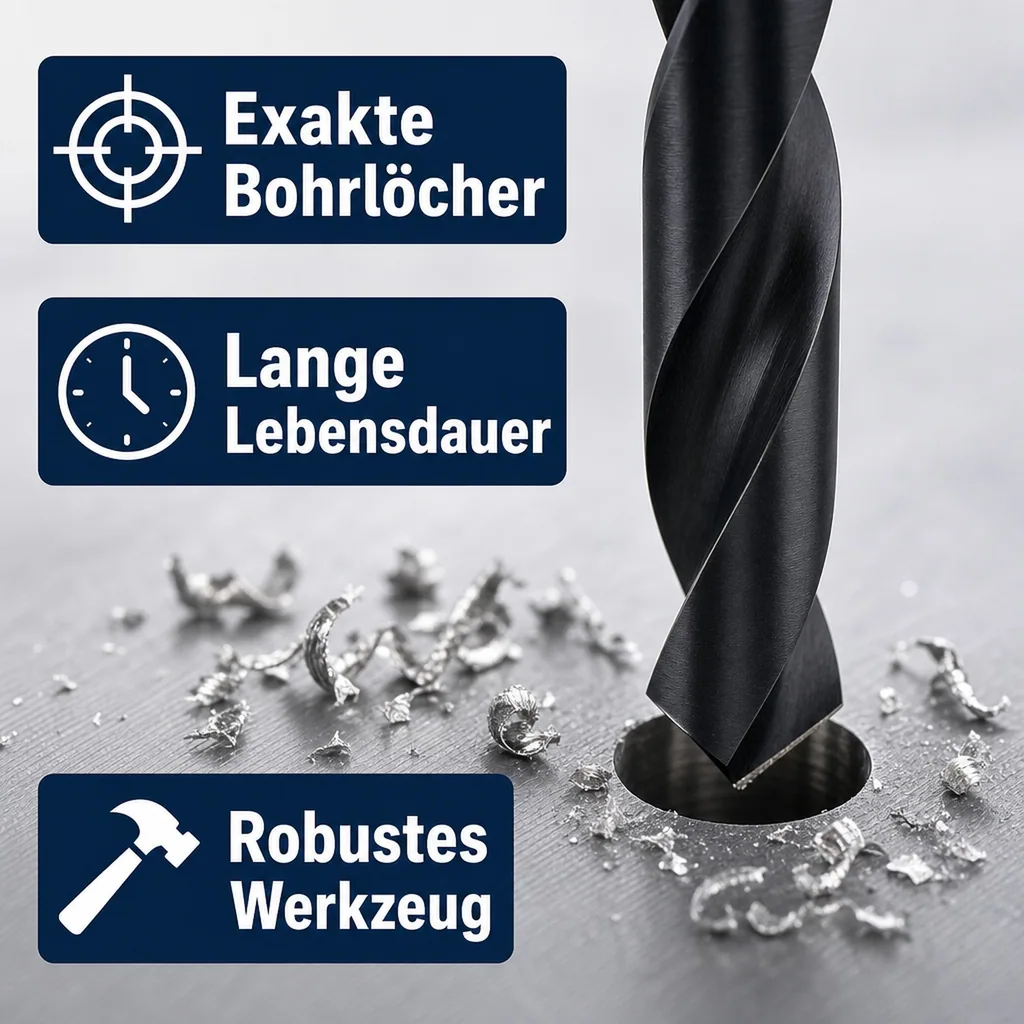 Metallbohrer 19mm, HSS-R Spiralbohrer, DIN 338 Bohrer