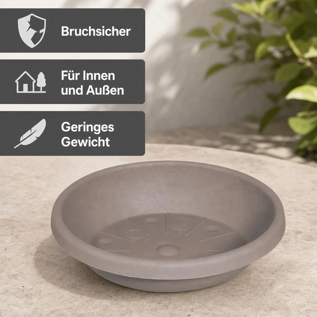 Blumentopfuntersetzer CYLINDRO ca. Ø 17 cm - taupe