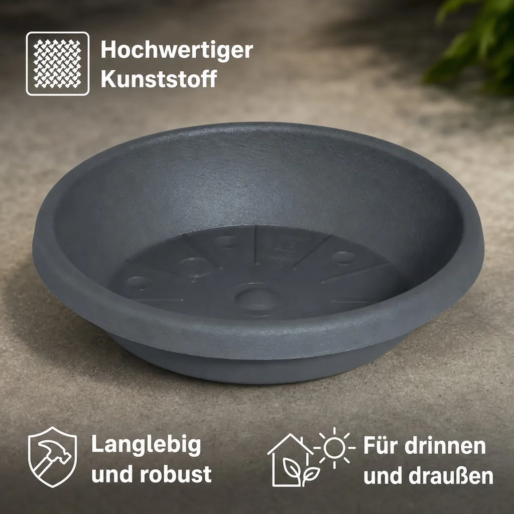 Blumentopfuntersetzer CYLINDRO Ø 13 cm anthrazit