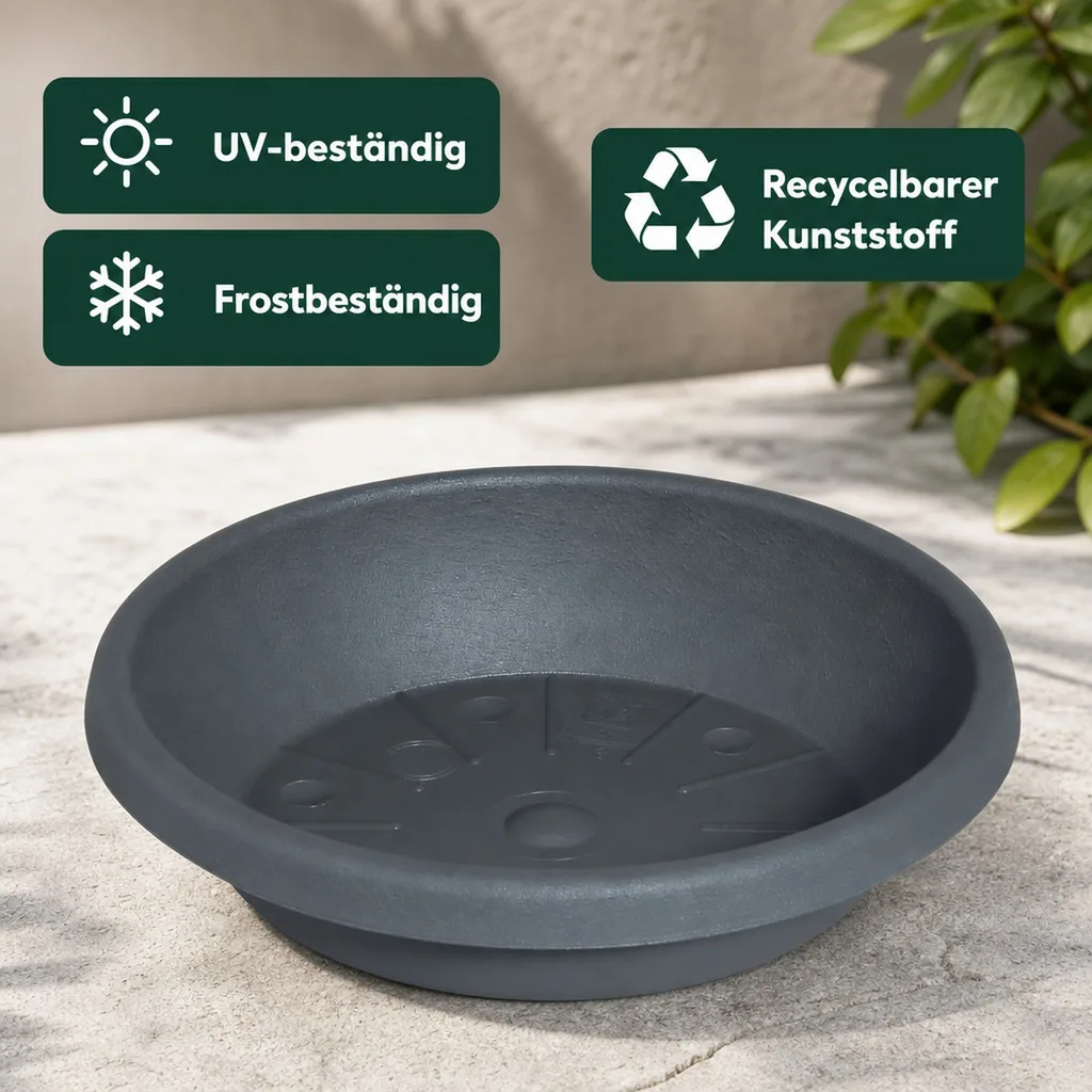 Blumentopfuntersetzer CYLINDRO Ø 13 cm anthrazit