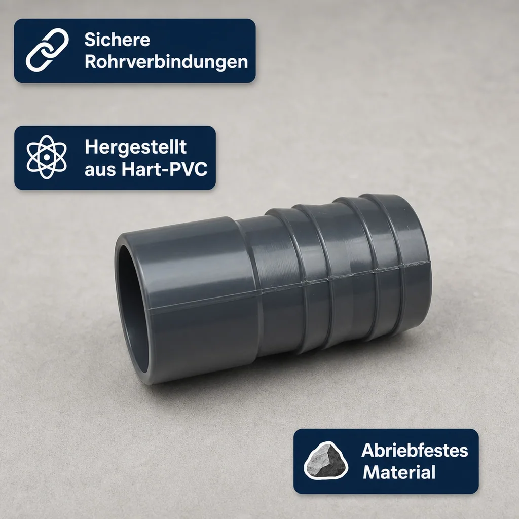 PVC Fittings, Klebetülle 32mm, Schlauchtülle 30mm