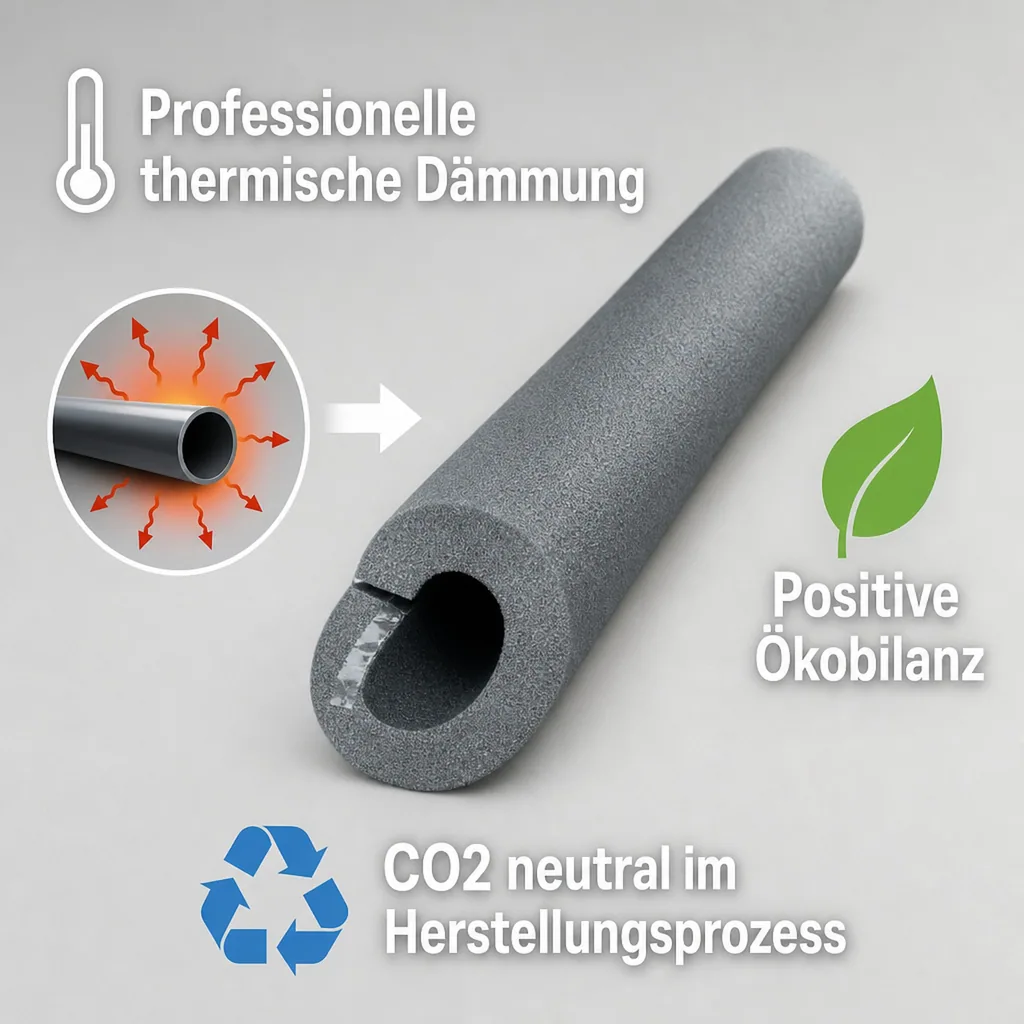 Rohrisolierung, Self Adhesive Rohrisolierung, 35mm Rohrisolierung, 1m Isolierschlauch Ø 35 mm x 9 mm