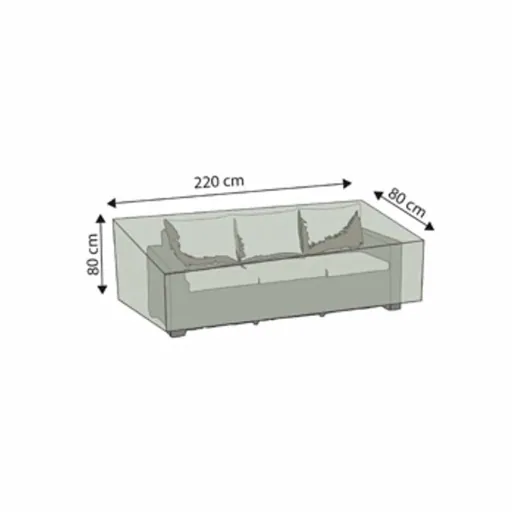 Schutzhülle Gartenmöbel, Rattan Sofa 3er Deluxe, Abdeckplane wetterfest 220x80x80