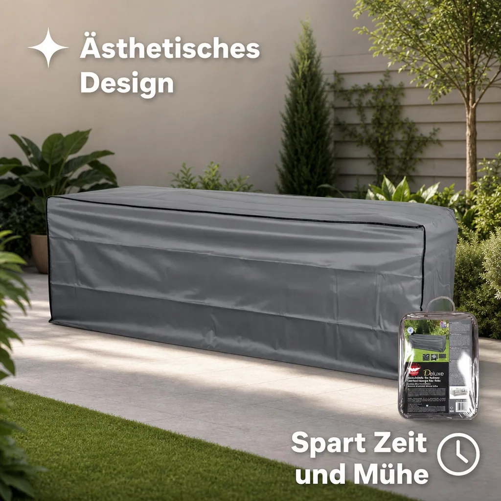 Schutzhülle Gartenmöbel, Rattan Sofa 3er Deluxe, Abdeckplane wetterfest 220x80x80