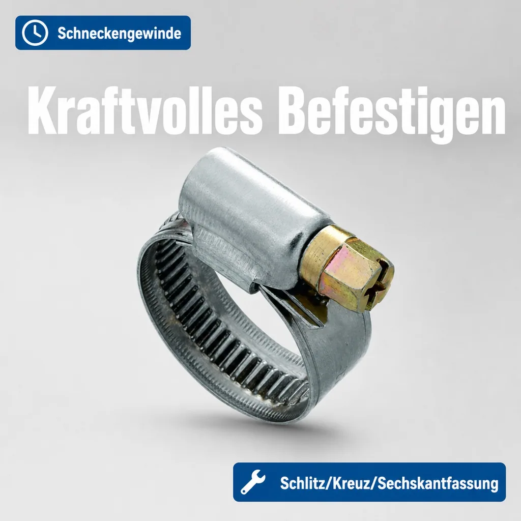 Edelstahl W2 Schlauchschellen 12 mm 80 - 100 mm