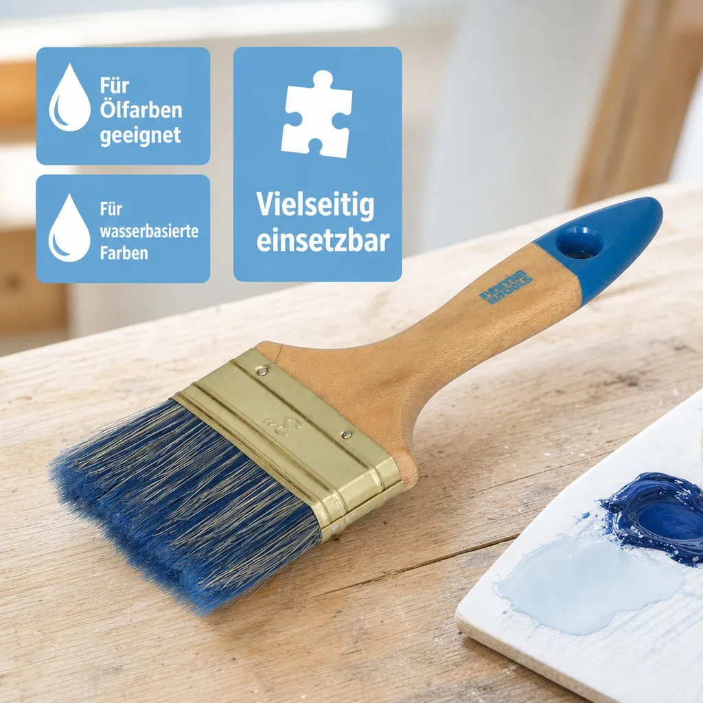 Ölfarben Pinsel, Flachpinsel, Lackierpinsel, 75mm