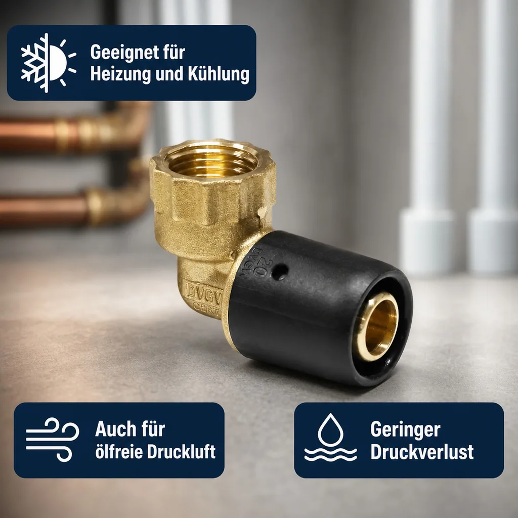 Steckfitting Winkel 16 x 2 auf 1/2" IG