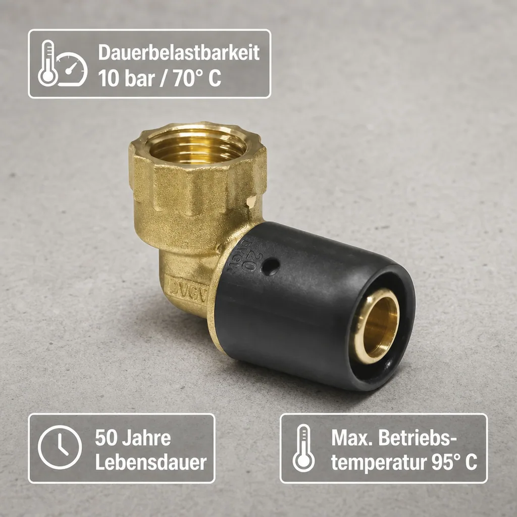 Steckfitting Winkel 16 x 2 auf 1/2" IG