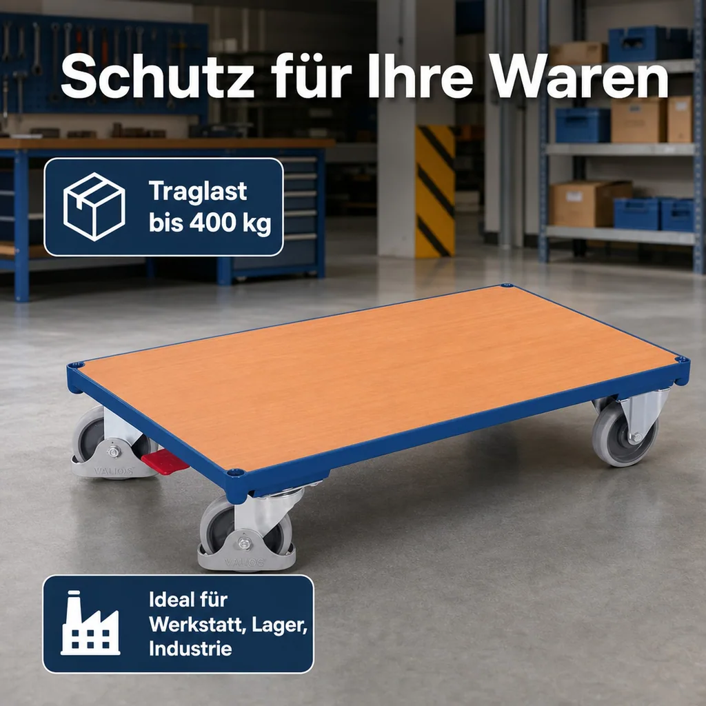 Systemwagen 400 kg, Transportwagen, Plattformwagen, EasySTOP