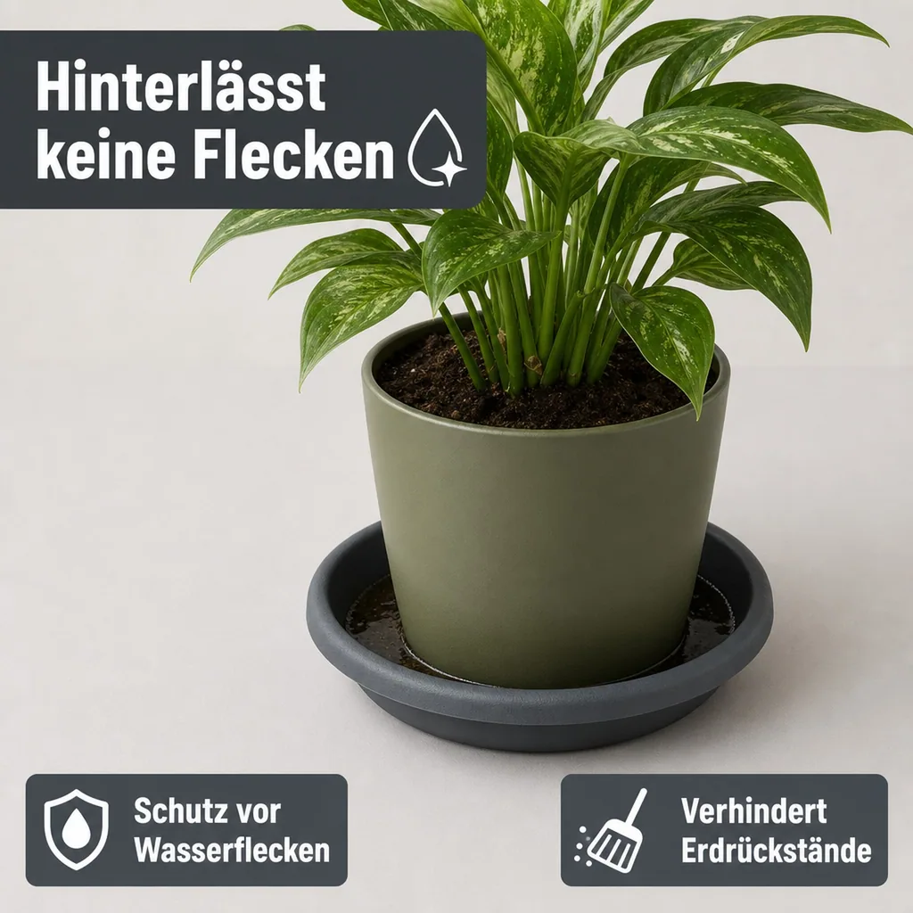 Blumentopfuntersetzer, Pflanzuntersetzer CYLINDRO, Ø 21cm, anthrazit