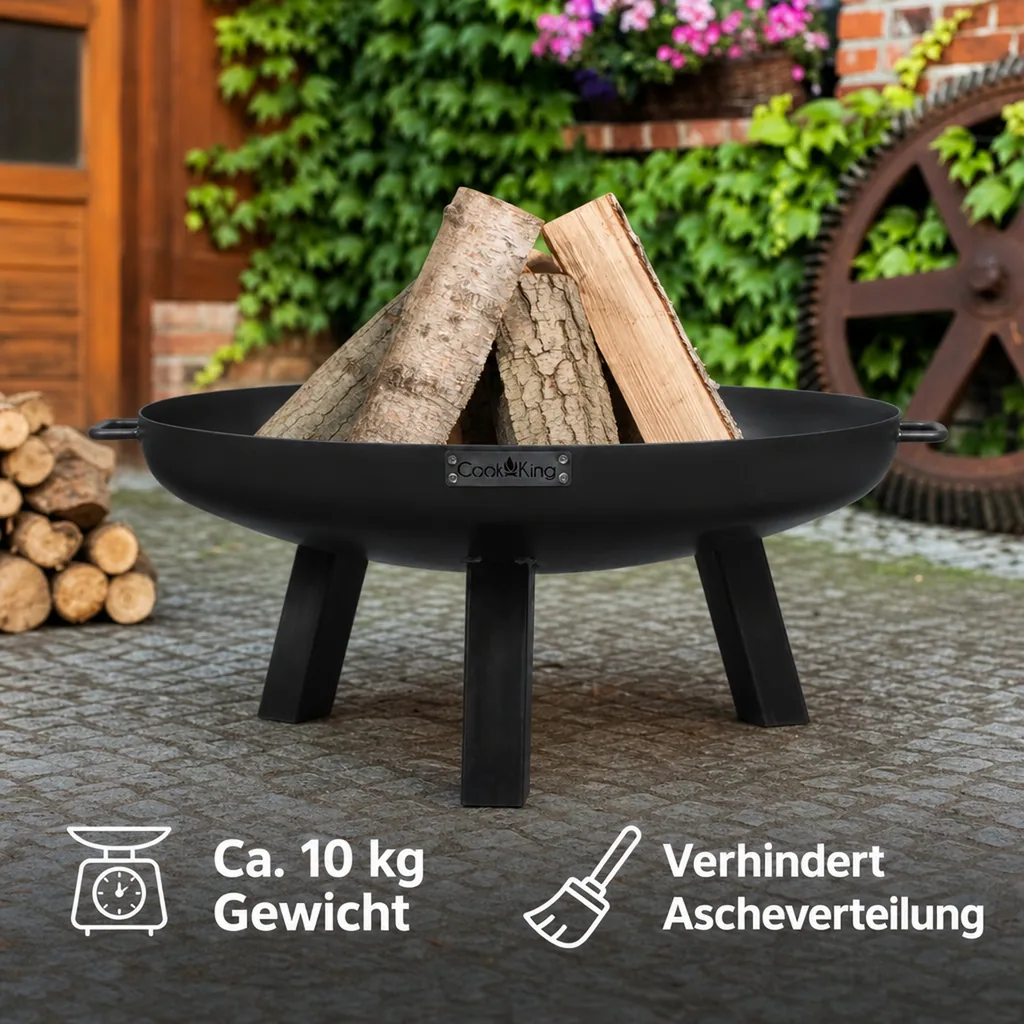 Feuerschale, Garten, 60 cm, Stahl Feuerschale