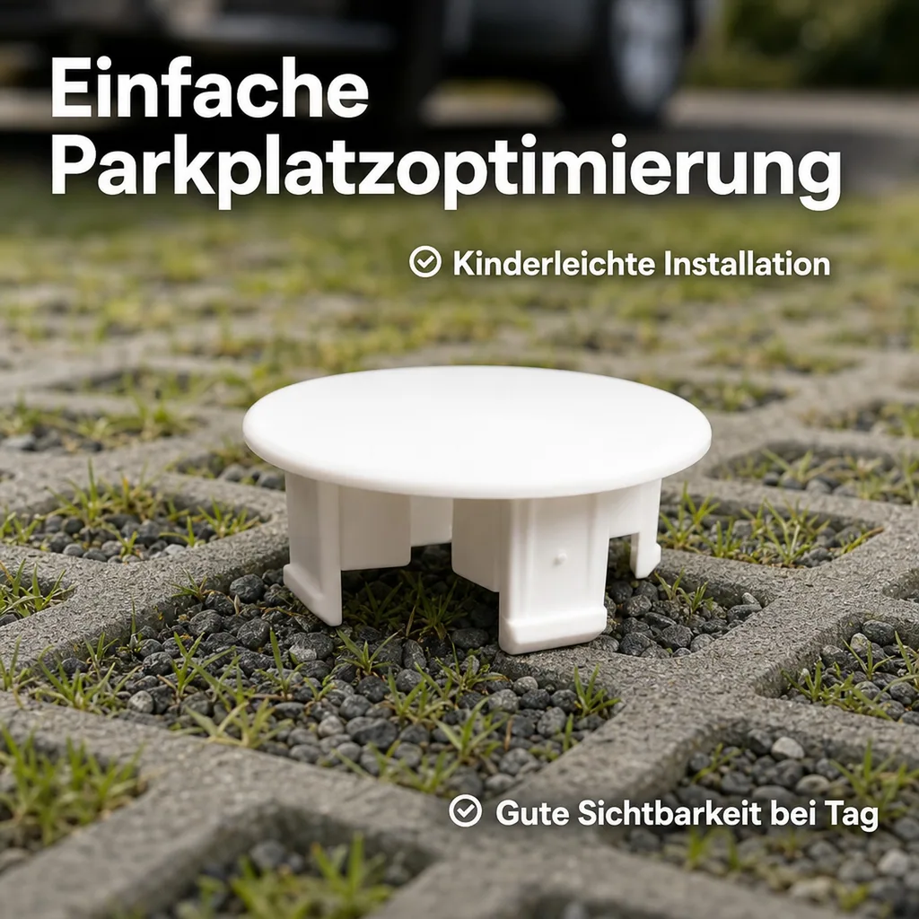 Rasengitter Markierung, Parkplatzmarkierung, weiß