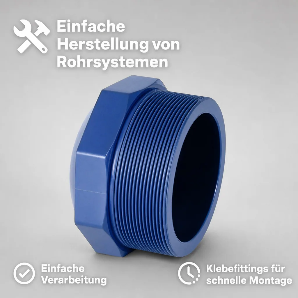 PVC - U Stopfen AG 1" PN10