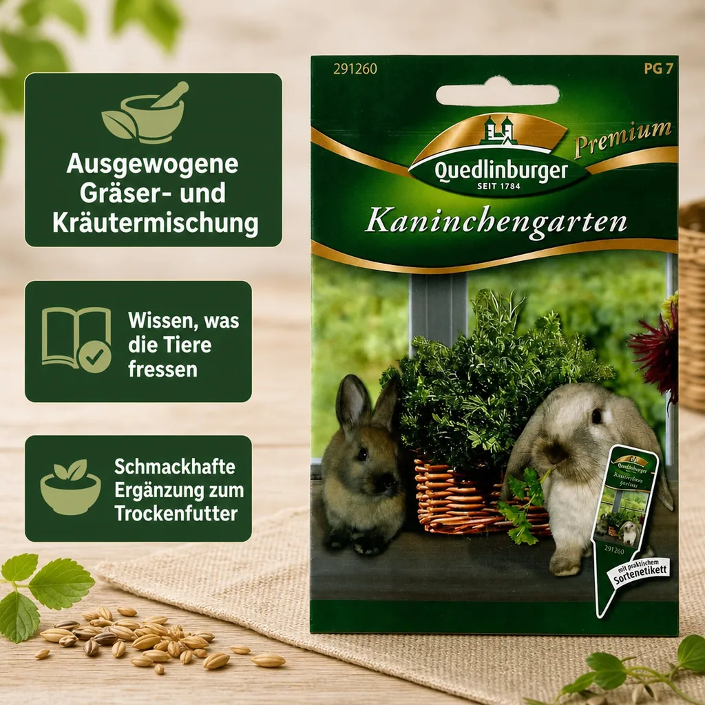 Kaninchenfutter, Kaninchen Garten, Kaninchen Grünfutter Saatmischung