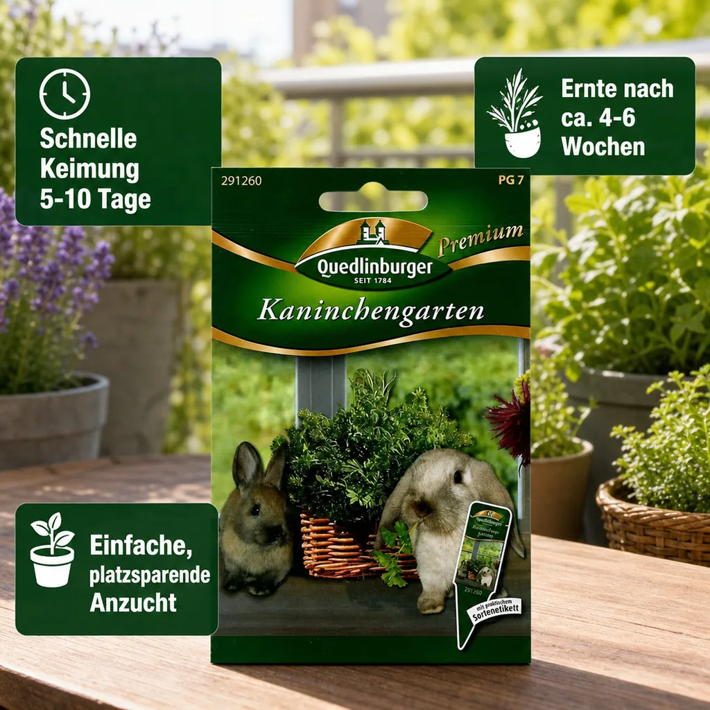 Kaninchenfutter, Kaninchen Garten, Kaninchen Grünfutter Saatmischung