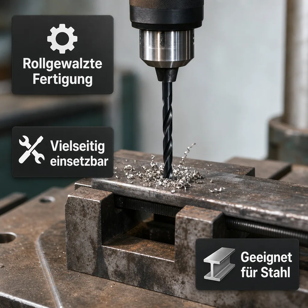 Spiralbohrer DIN 338, HSS Bohrer 17,5mm, reduzierter Schaft
